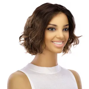 12" Halle Silk Top Wig Dark Brown Balayage Wavy