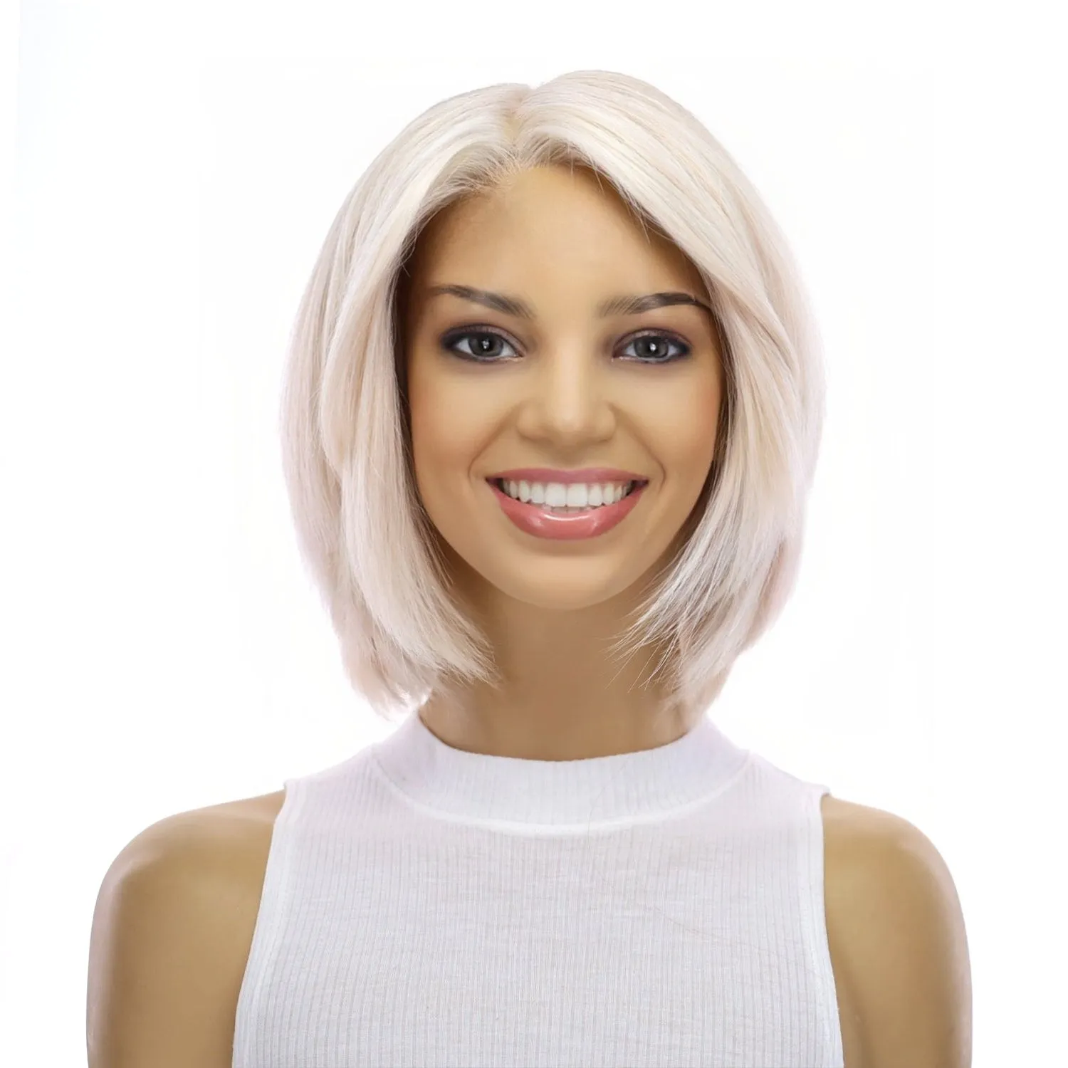 12" Halle Silk Top Wig Ice Blonde
