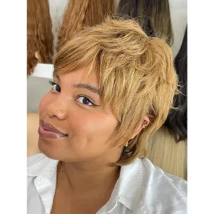 12" Luxe Pixie Silk Top Wig #27/30 Strawberry Blonde