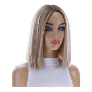 13" Victoria Silk Top Wig Ash Blonde w/ Partial Rooting