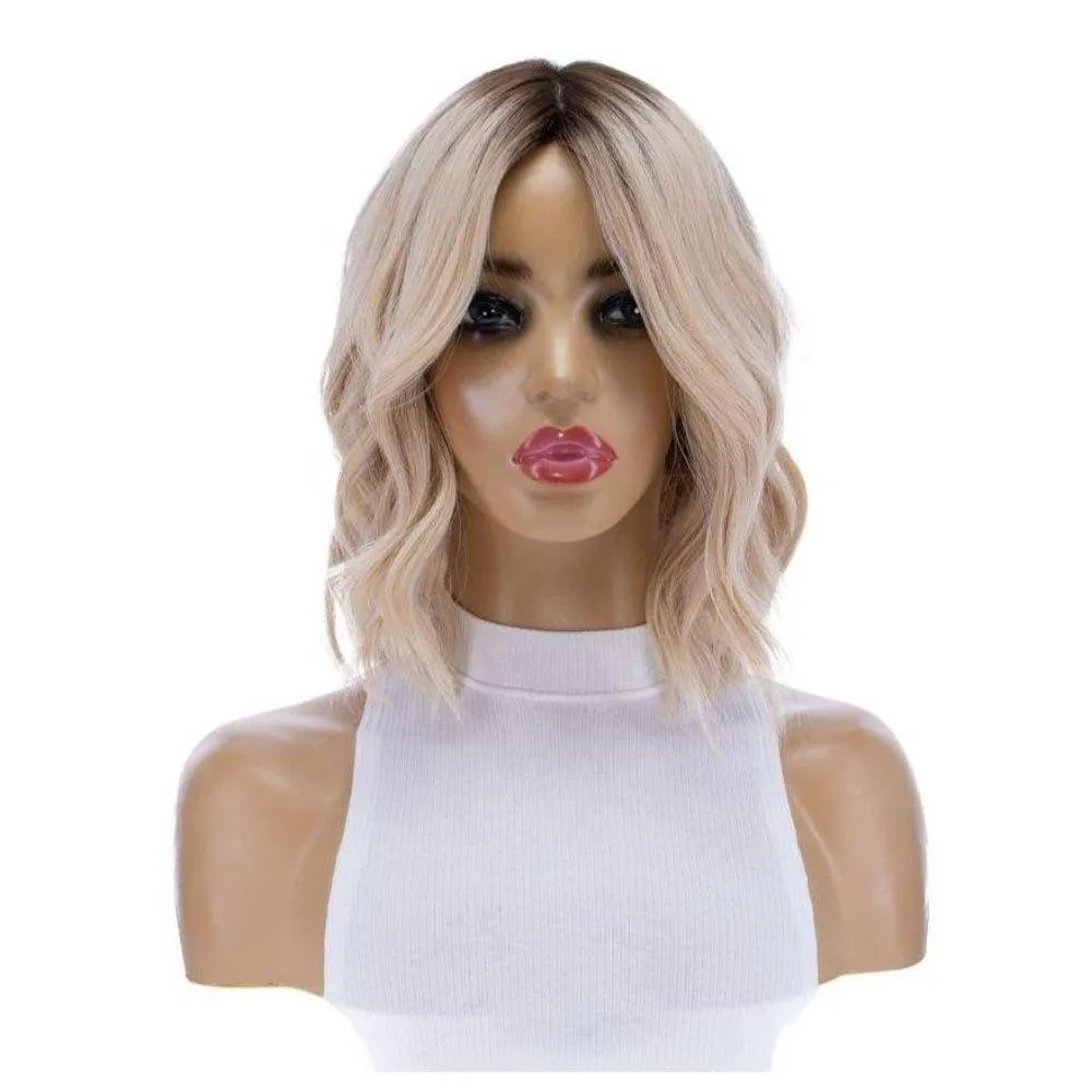 13" Victoria Silk Top Wig Platinum Blonde w/ Partial Rooting