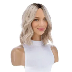 13" Victoria Silk Top Wig Platinum Blonde w/ Partial Rooting