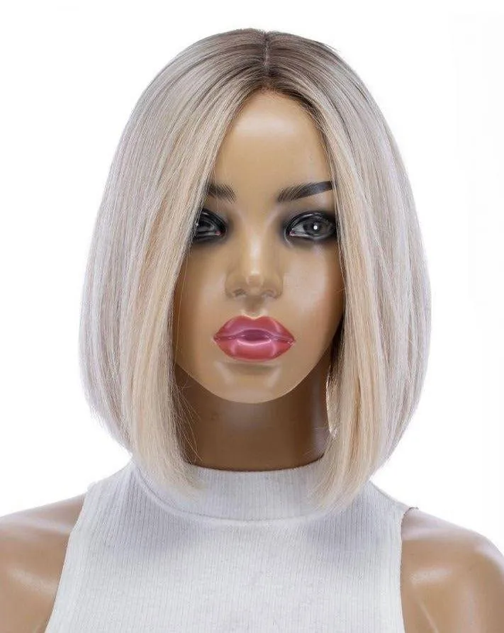 13" Victoria Silk Top Wig Platinum Blonde w/ Partial Rooting