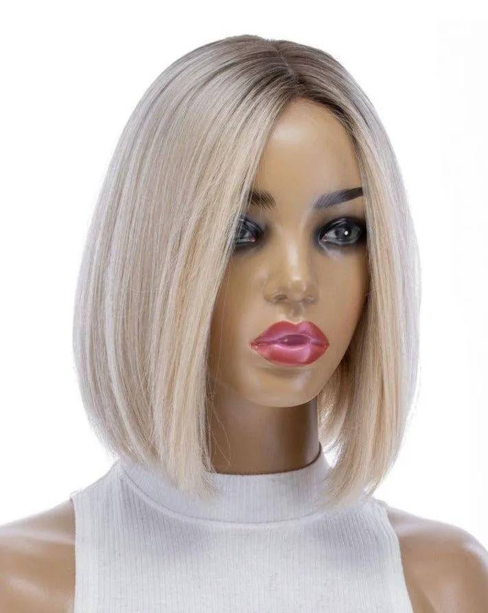 13" Victoria Silk Top Wig Platinum Blonde w/ Partial Rooting