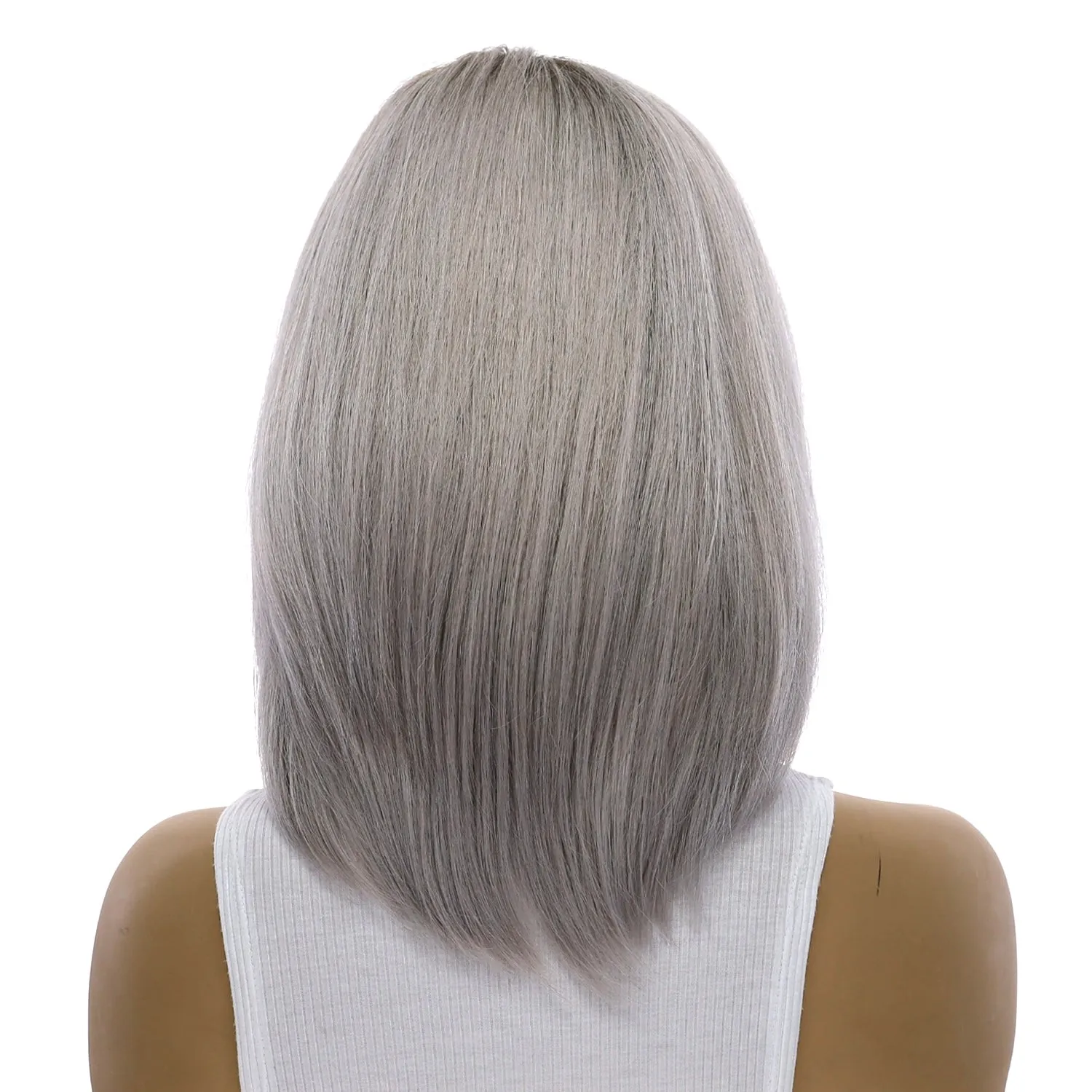 13" Victoria Silk Top Wig Silver Smoke