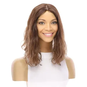 14" Emerald Silk Top Topper Medium Brown Balayage Wavy