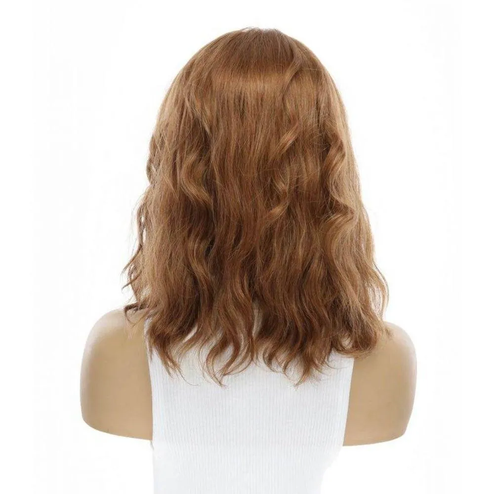14" Emerald Silk Top Topper Strawberry Blonde Wavy