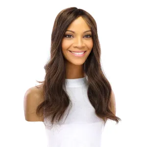 18" Emerald Silk Top Topper Dark Brown with Highlights