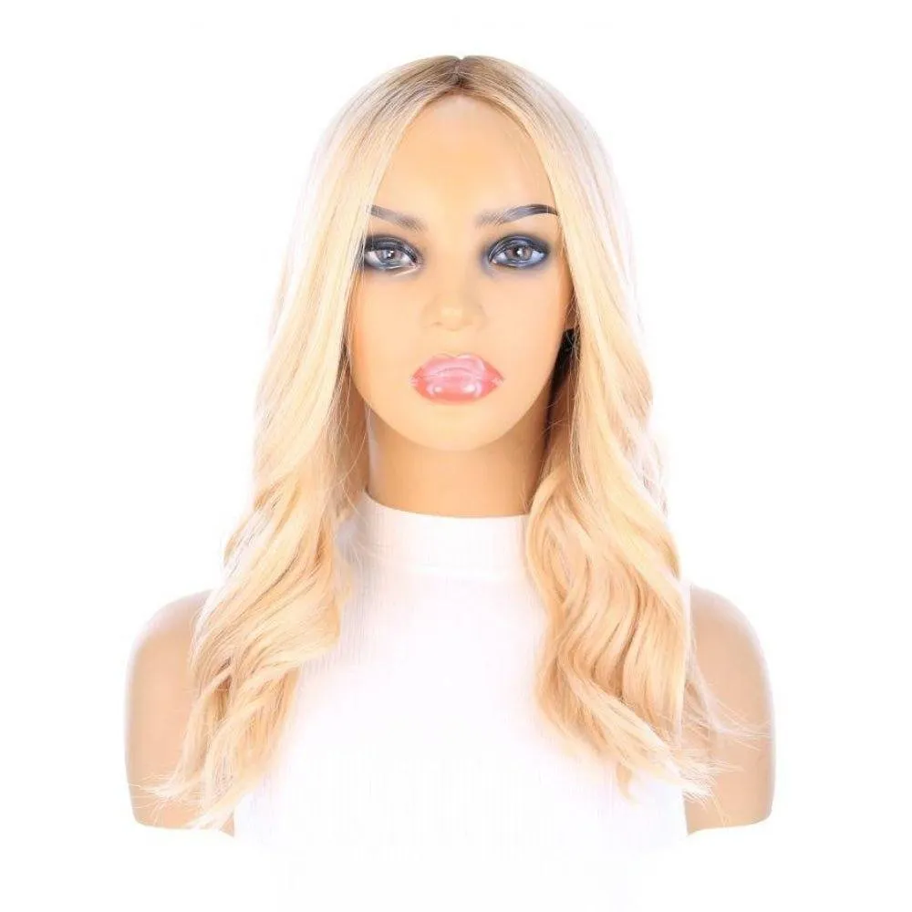 19" Nicole Silk Top Wig Platinum Blonde