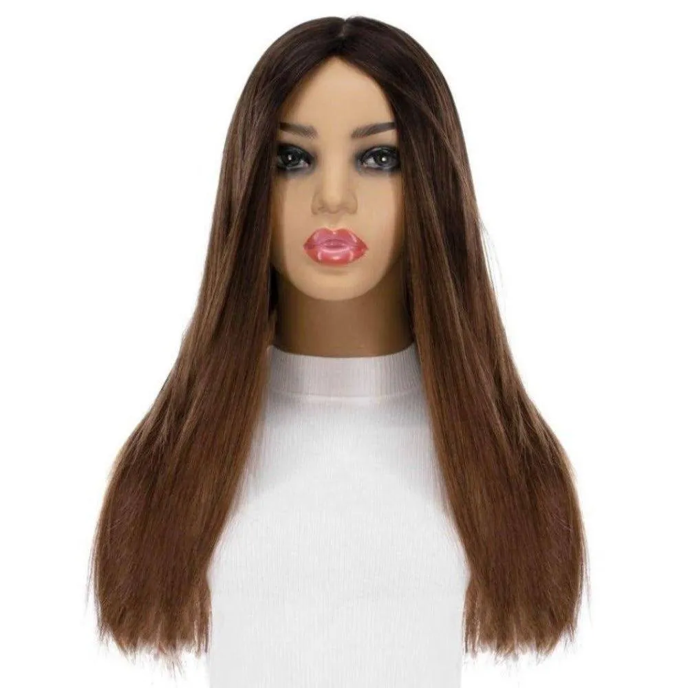 22" Reese Silk Top Wig Dark Brown Ombre