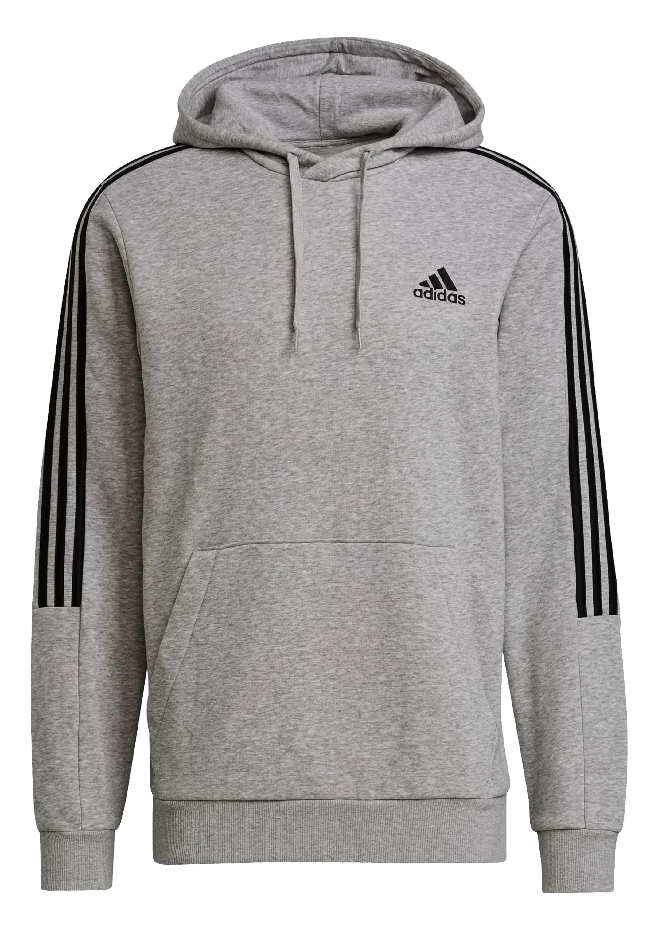 Adidas Mens Fleece Cut 3 Stripes Hoodie