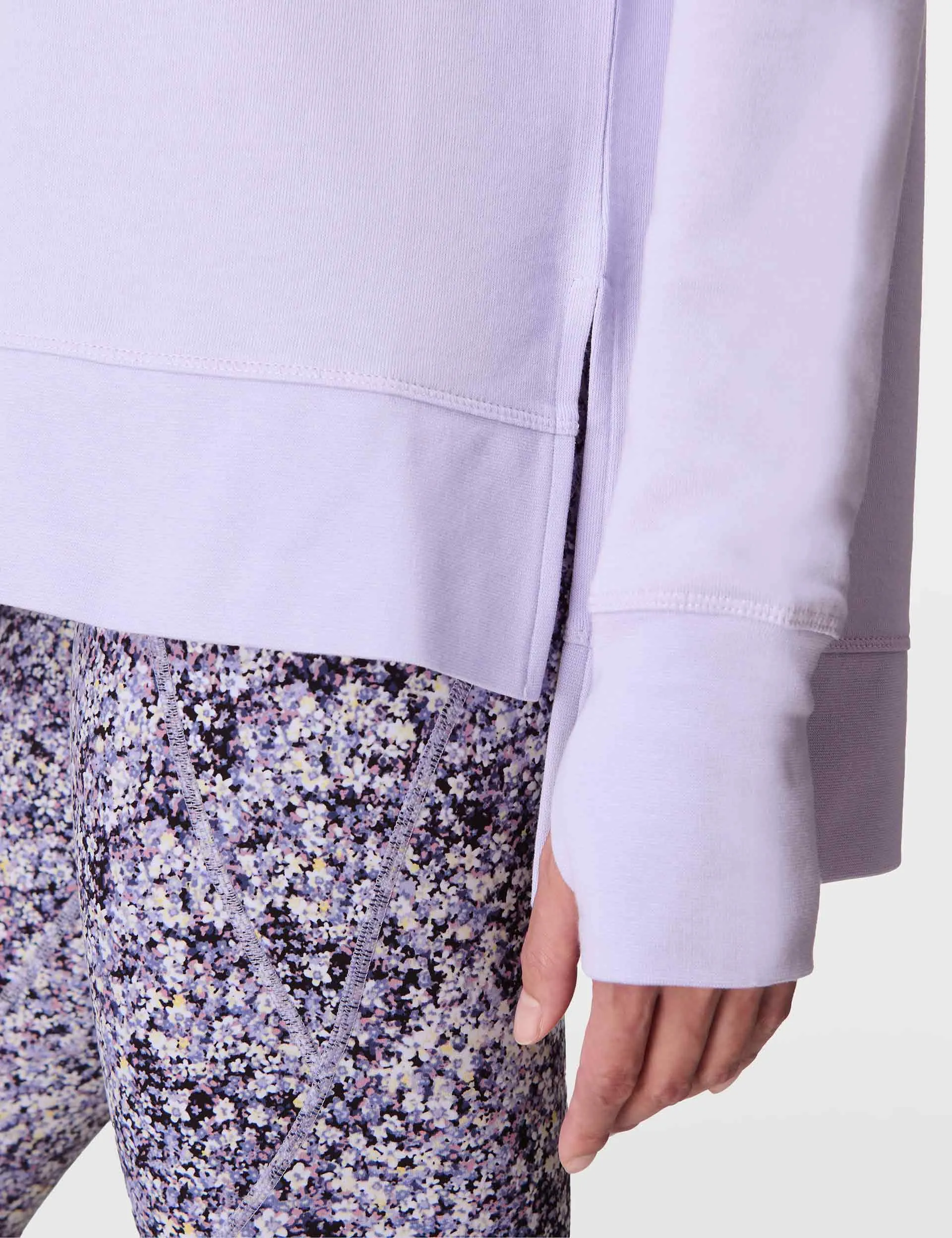 After Class Longline Sweatshirt - Heather Purple