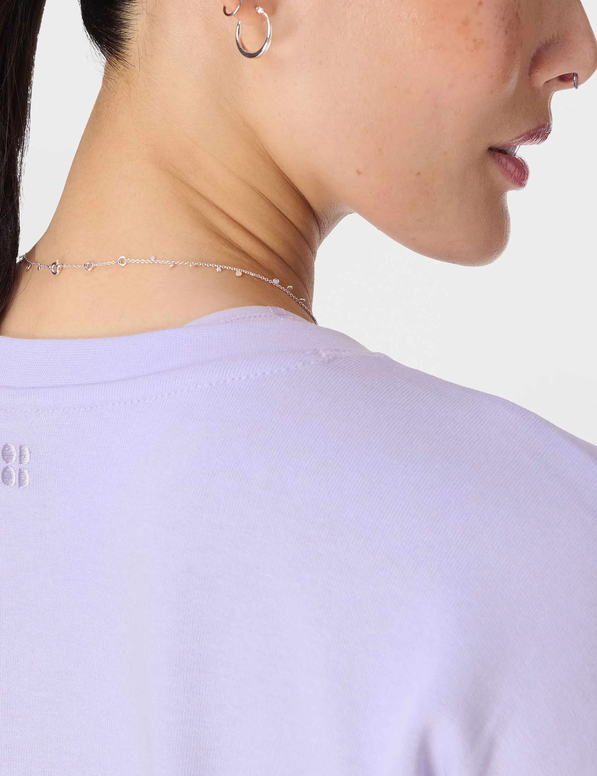 After Class Longline Sweatshirt - Heather Purple