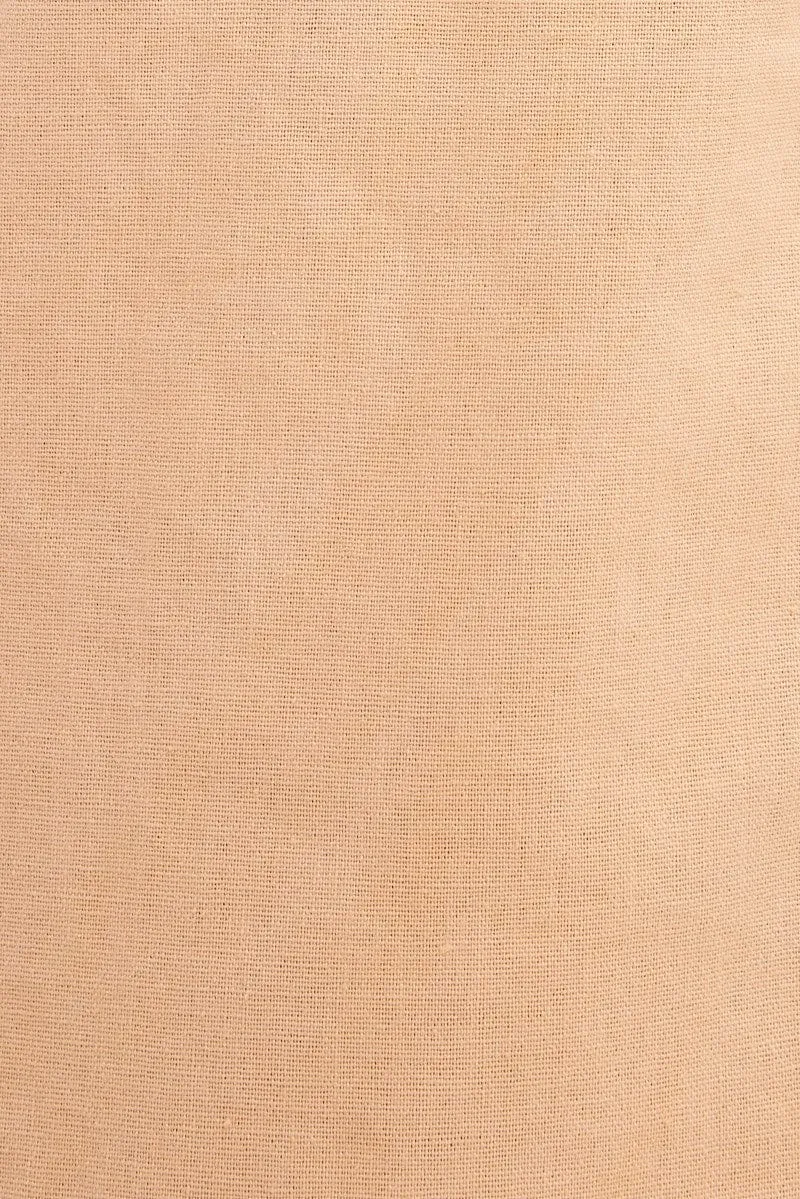 Beige Swing Dress Sleeveless