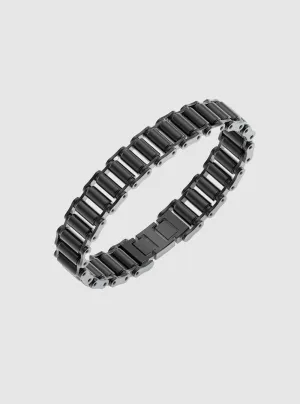 Black Bicycle Chain Maxi Bracelet
