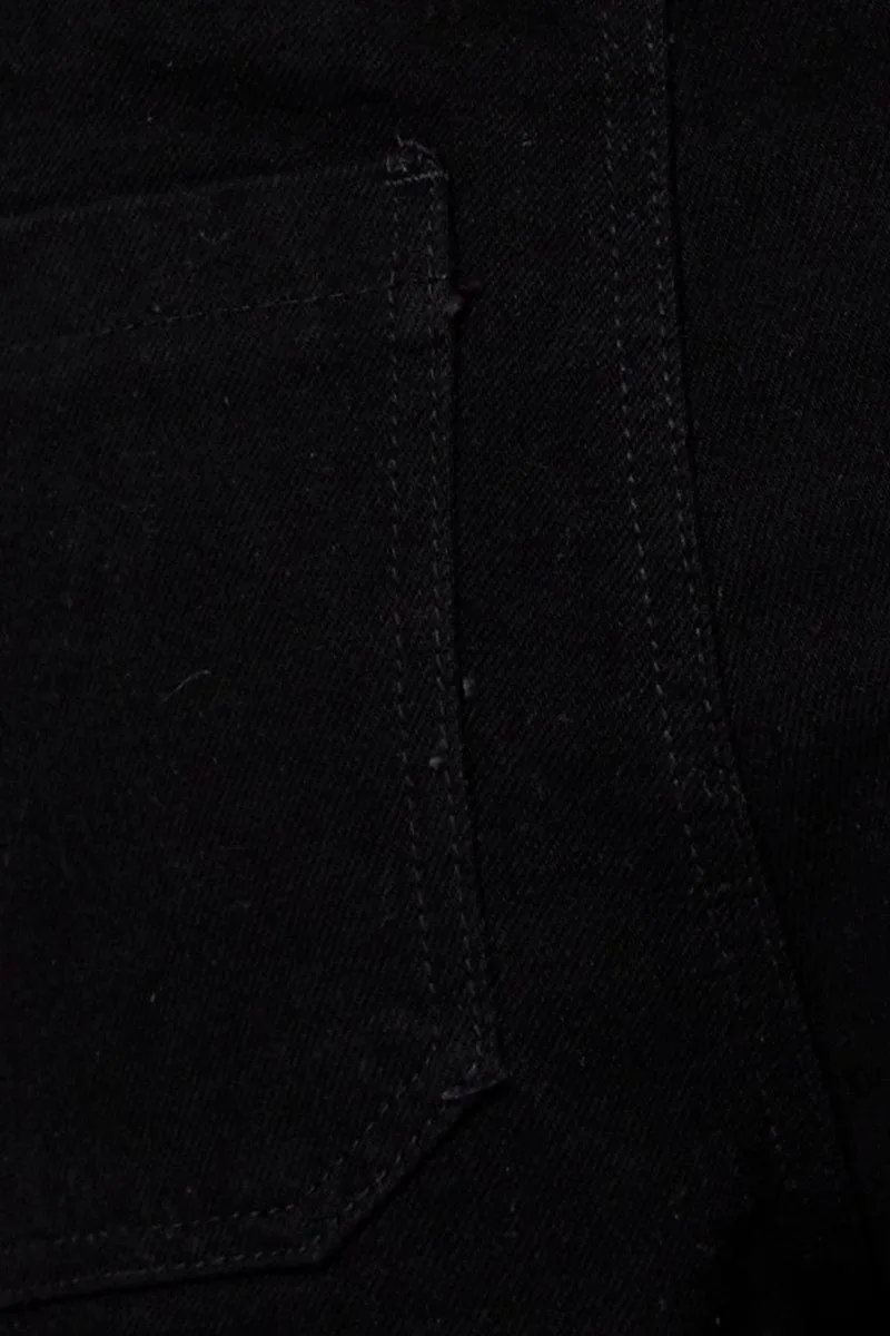 Black Carpenter Denim Shorts High Rise