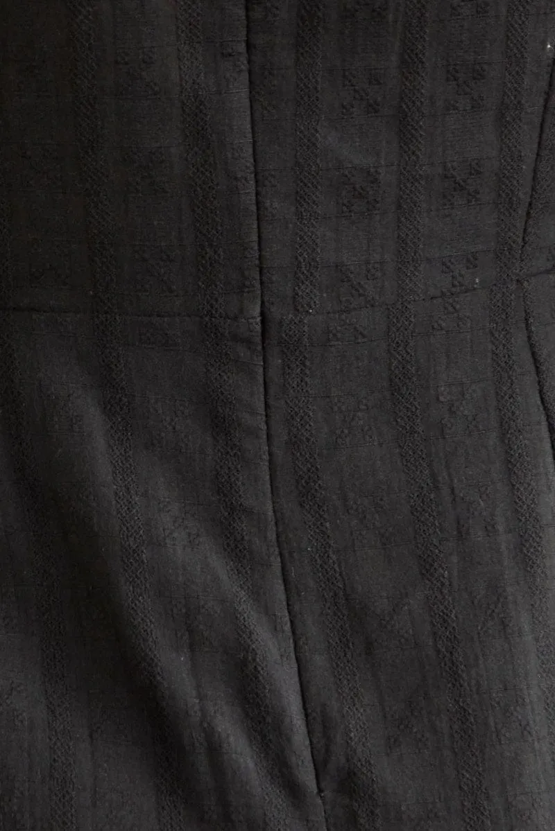 Black Tie Waist Wrap Dress