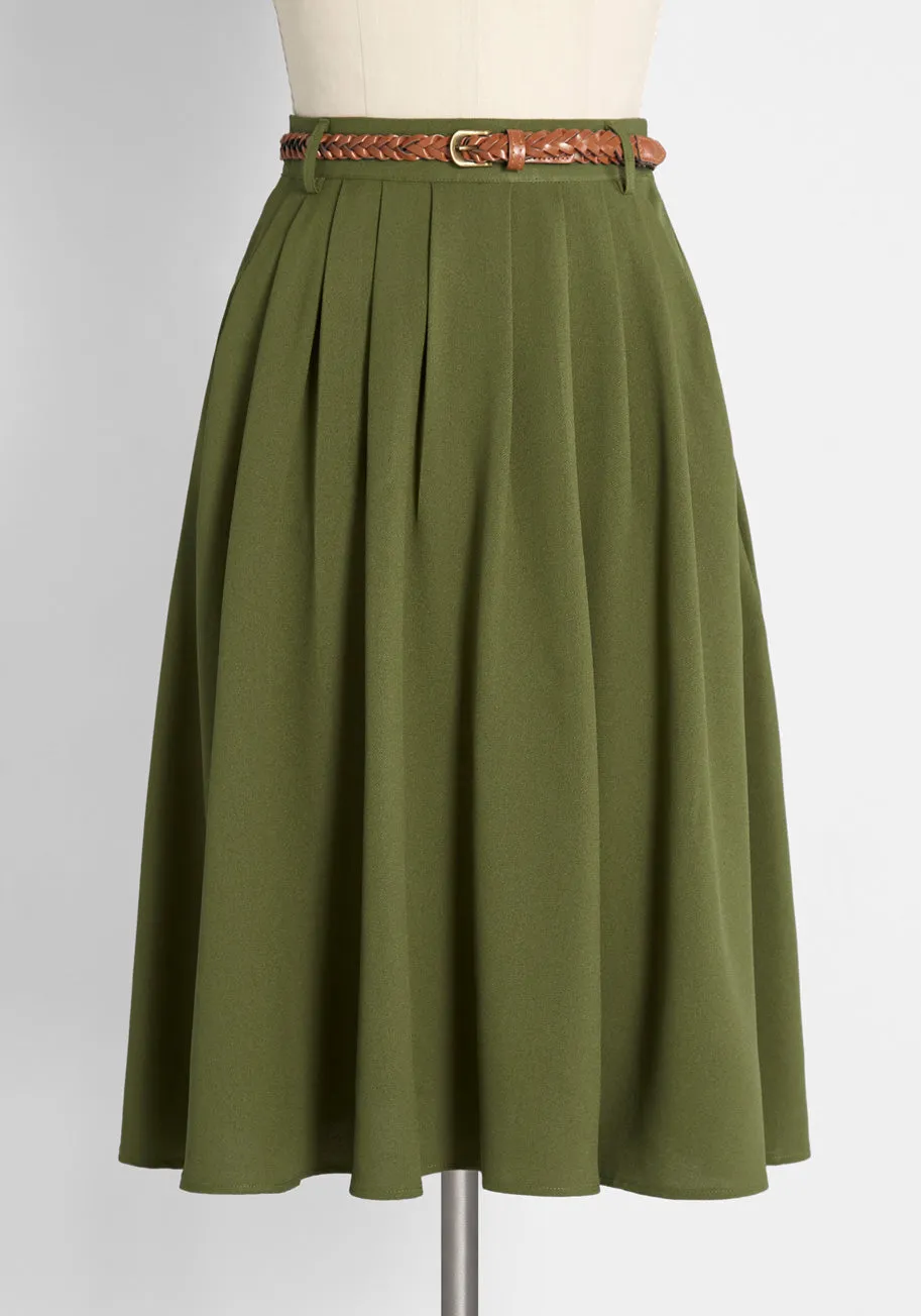 Breathtaking Tiger Lilies Midi Skirt