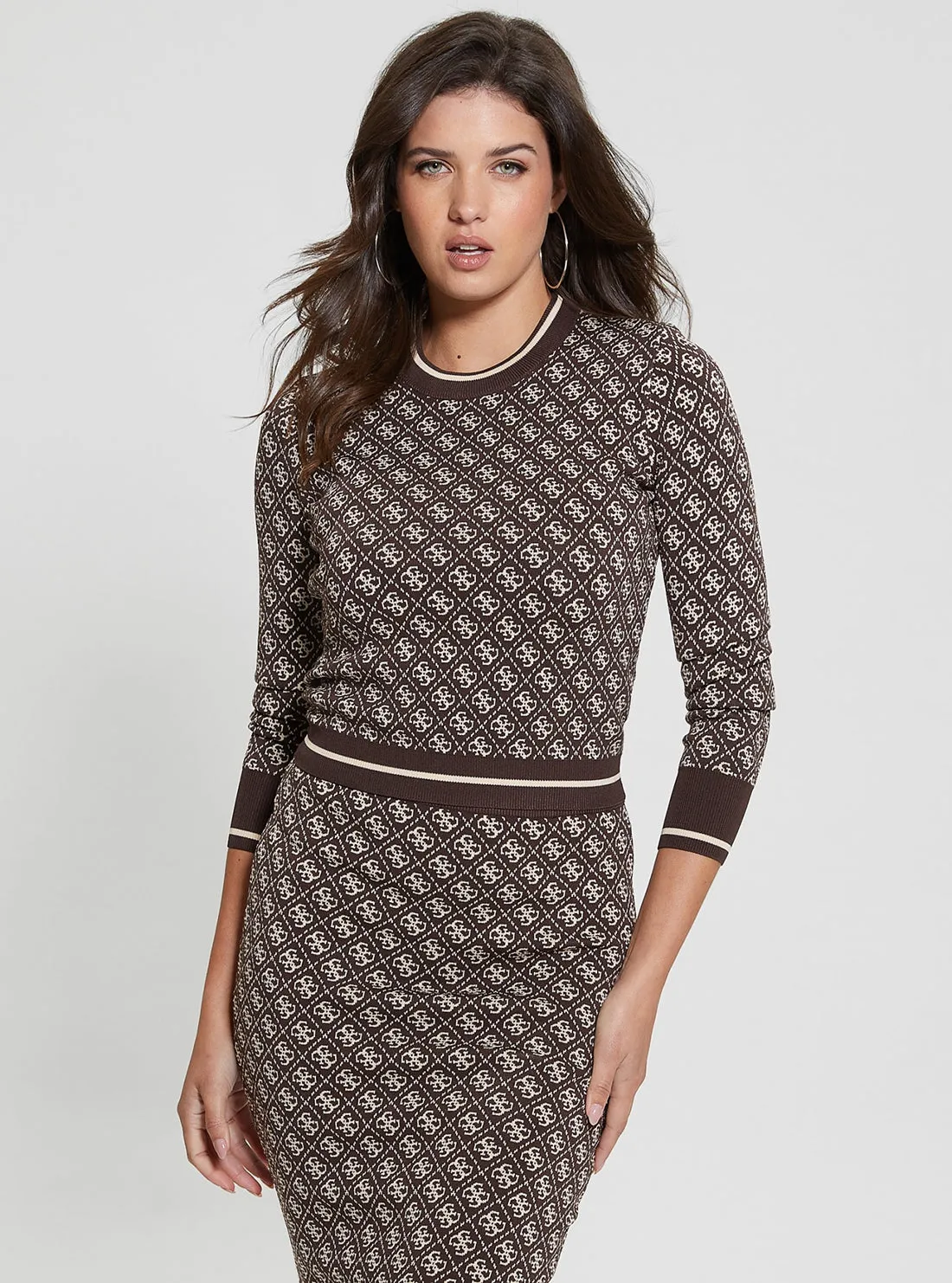 Brown Logo Lise 4G Logo Jumper