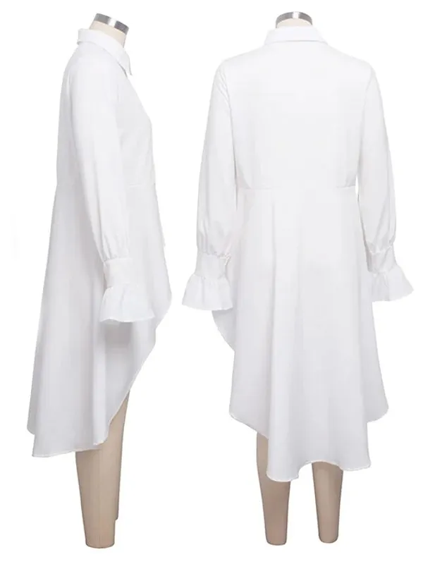 Casual Flare Sleeve Irregular Blouse Shirt