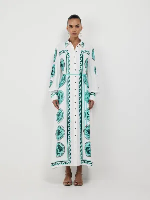 CELESTIAL TILE MAXI DRESS
