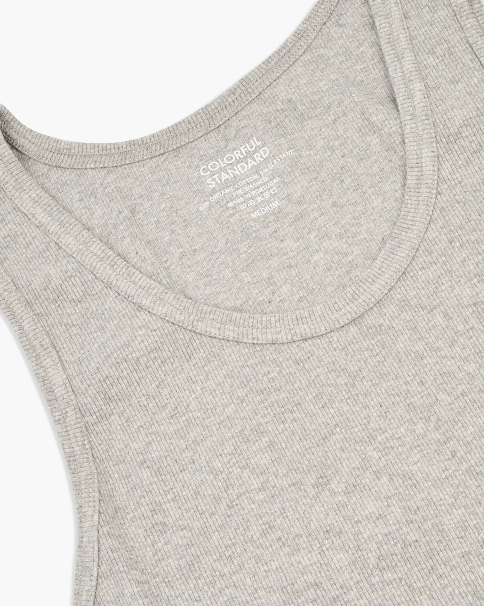 Colorful Standard Organic Rib Tank Top - Heather Grey