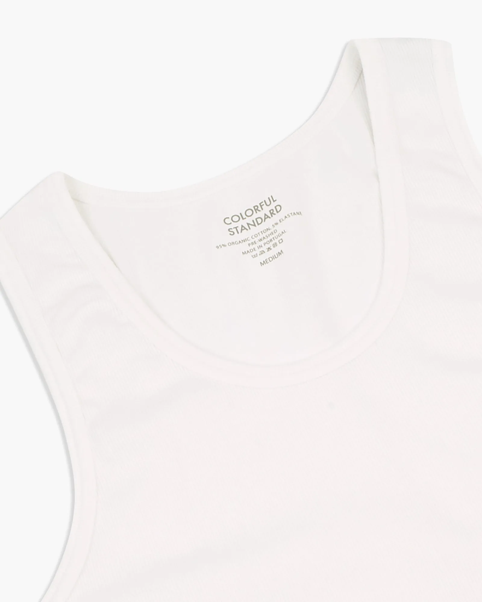 Colorful Standard Organic Rib Tank Top - Optical White
