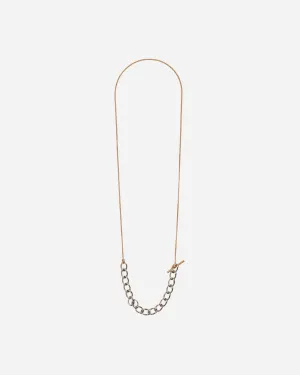 Contrast Chain Necklace Antic Silver