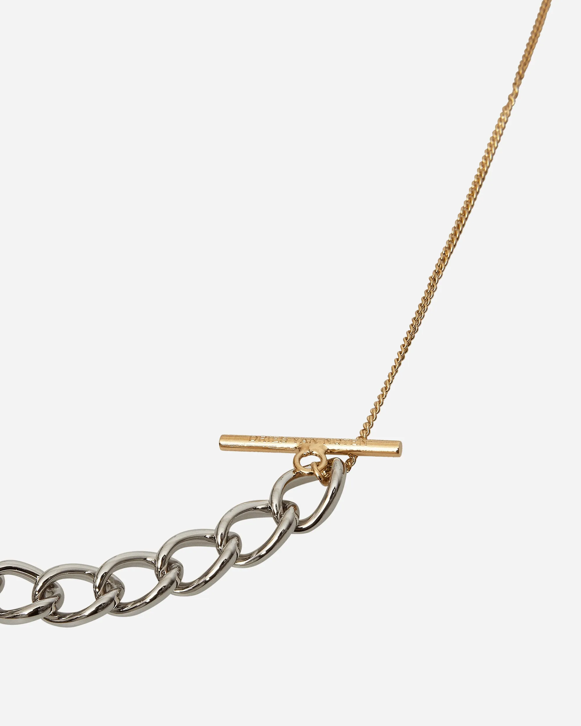 Contrast Chain Necklace Antic Silver