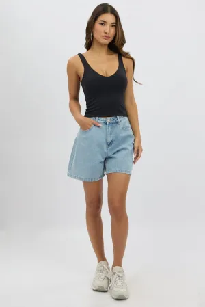 Denim Jorts High Rise