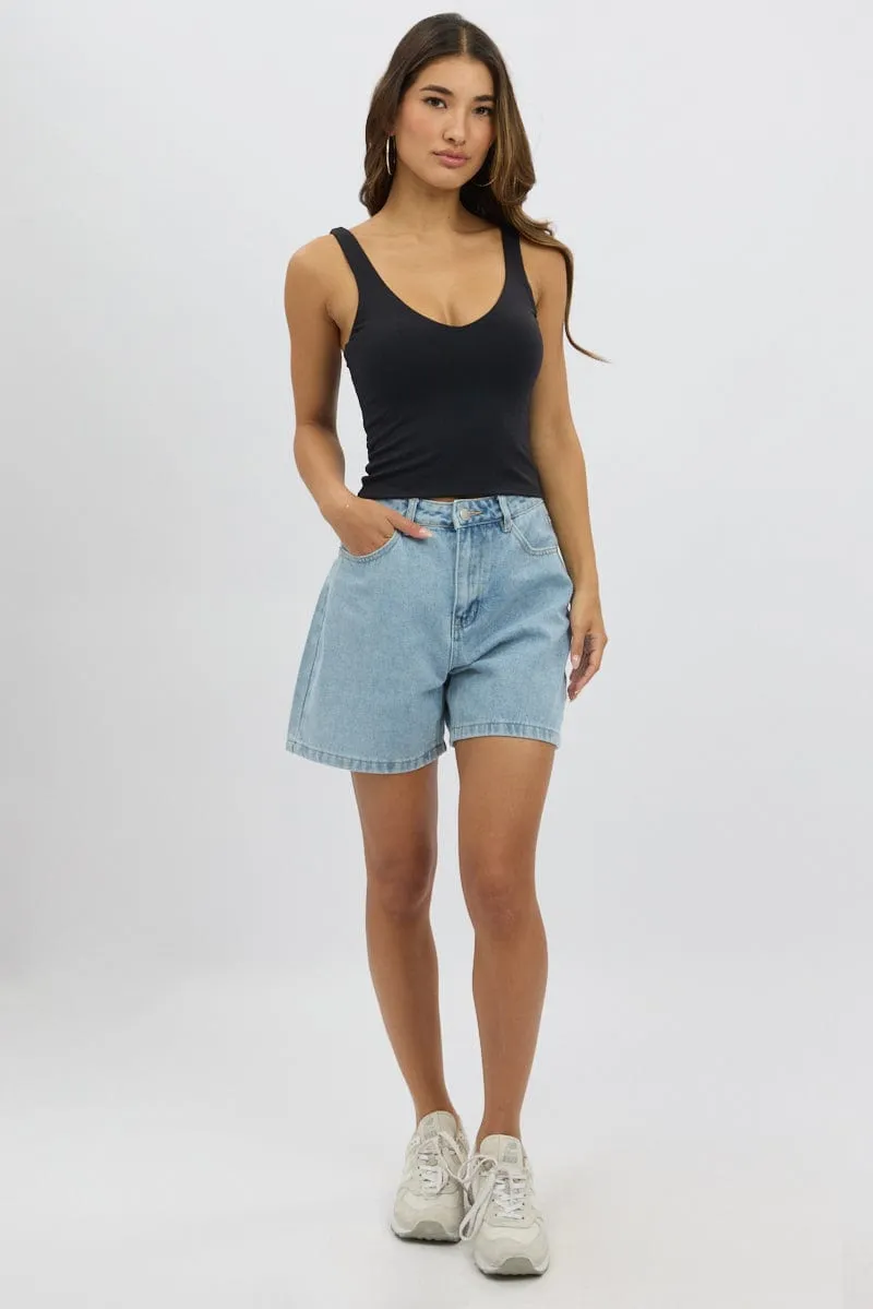 Denim Jorts High Rise