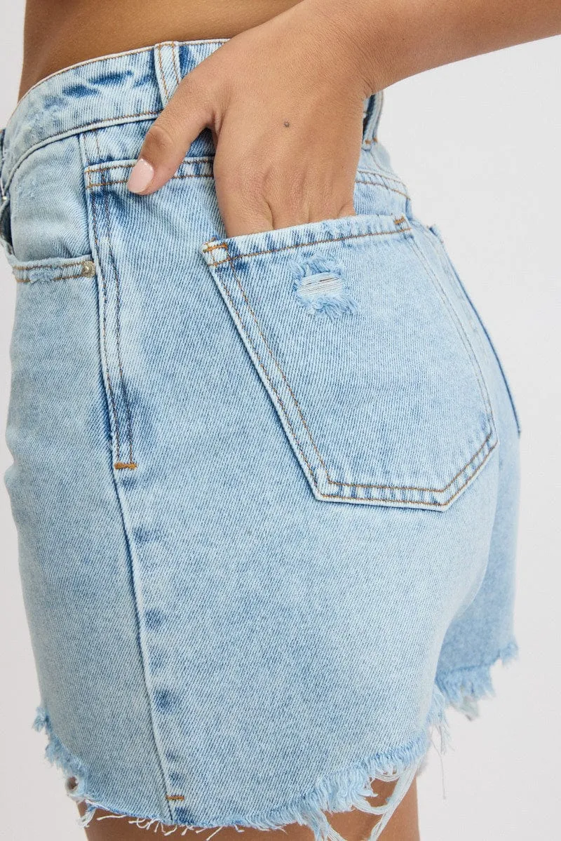 Denim Jorts High Rise
