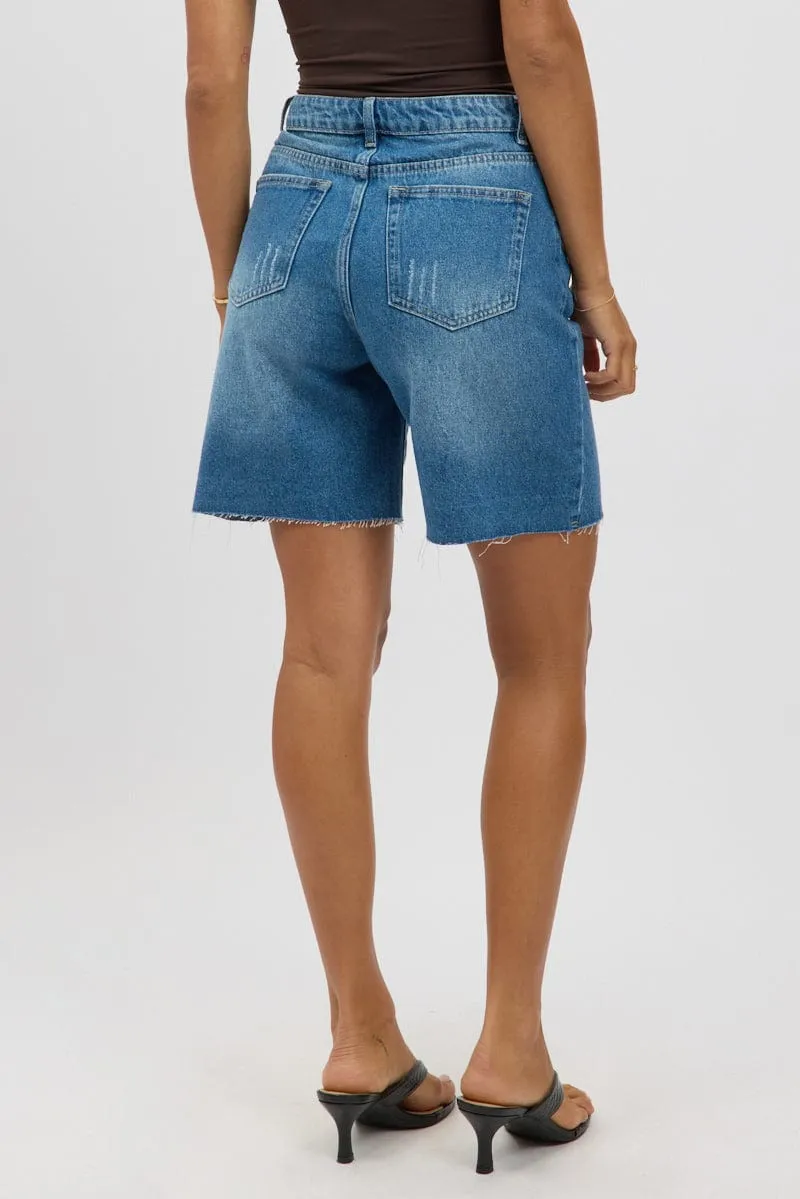 Denim Jorts Mid Rise