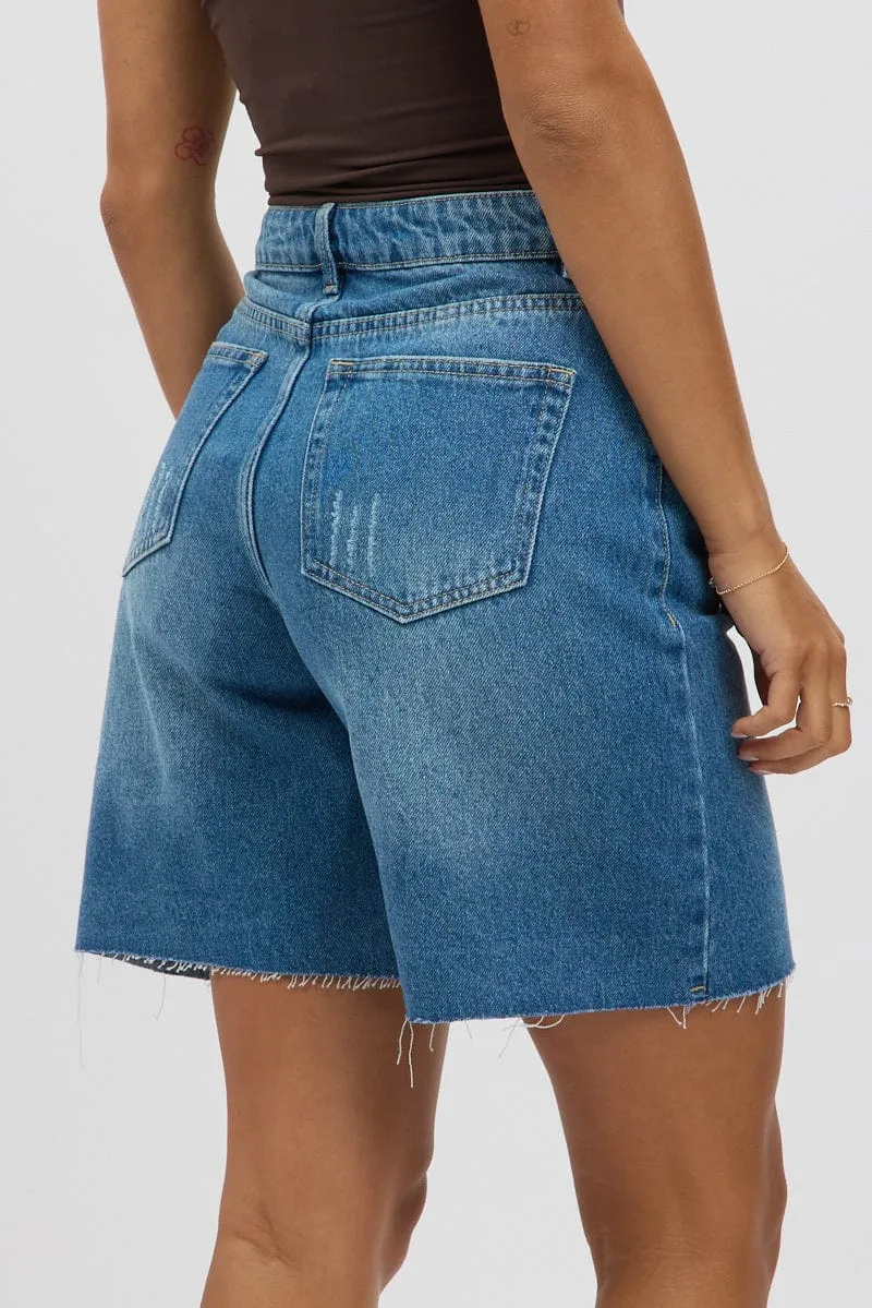 Denim Jorts Mid Rise