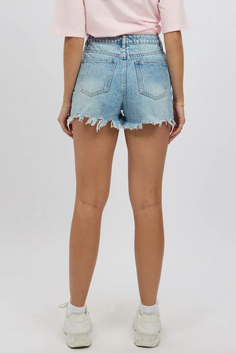 Denim Mom Shorts High Rise