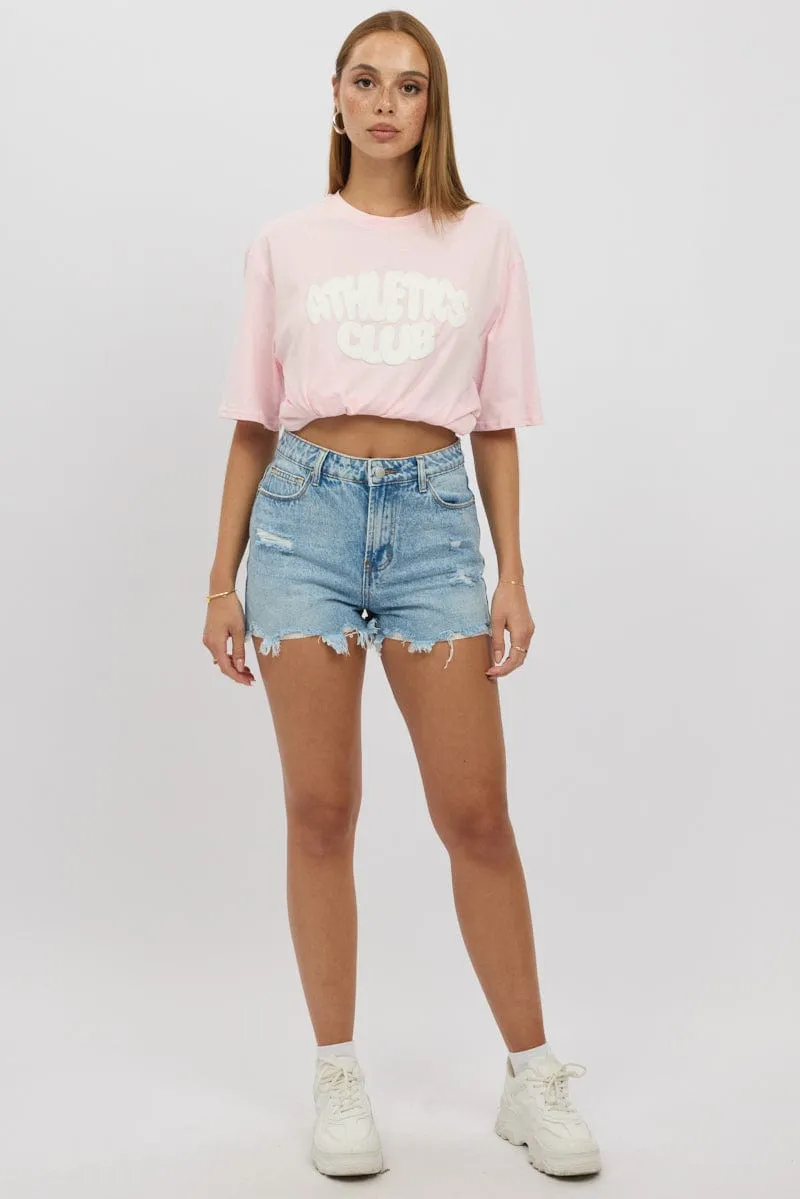 Denim Mom Shorts High Rise
