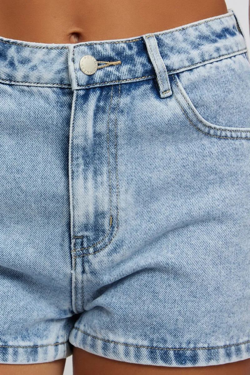 Denim Relaxed Shorts High Rise