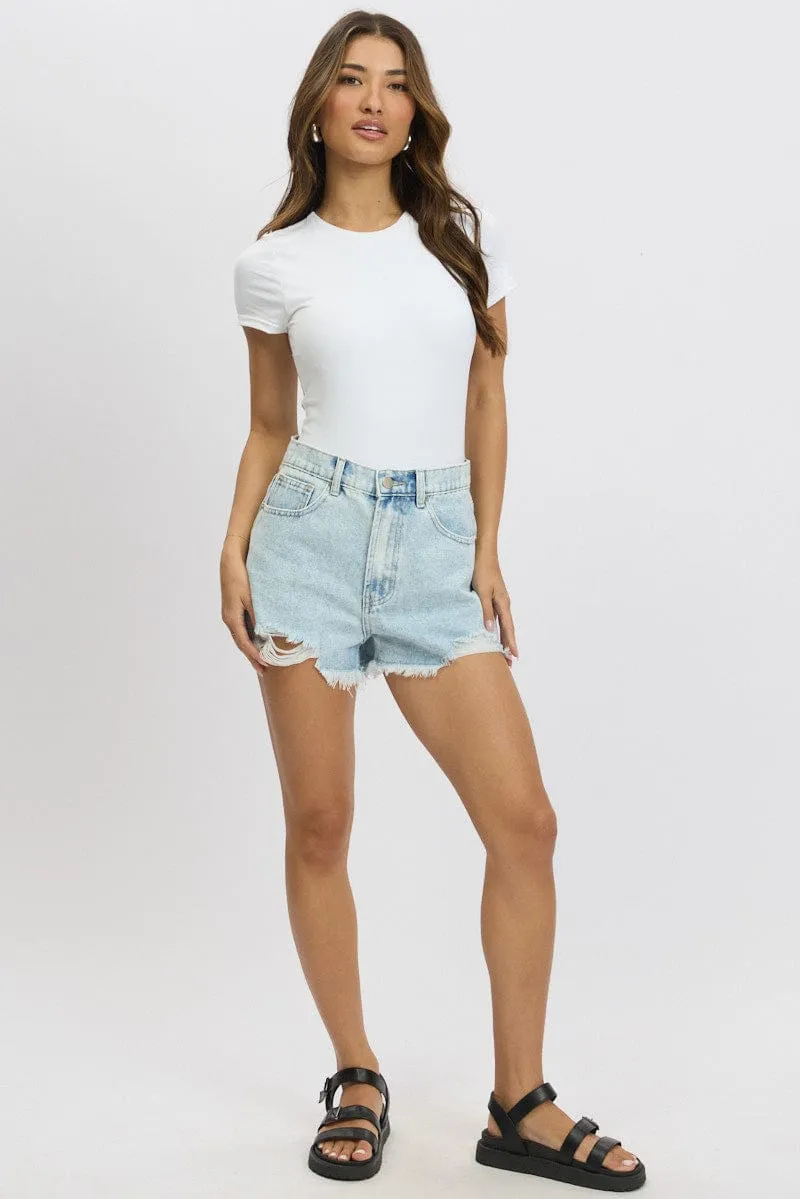 Denim Relaxed Shorts HIgh Rise