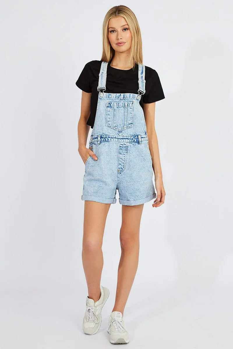 Denim Short Denim Overalls