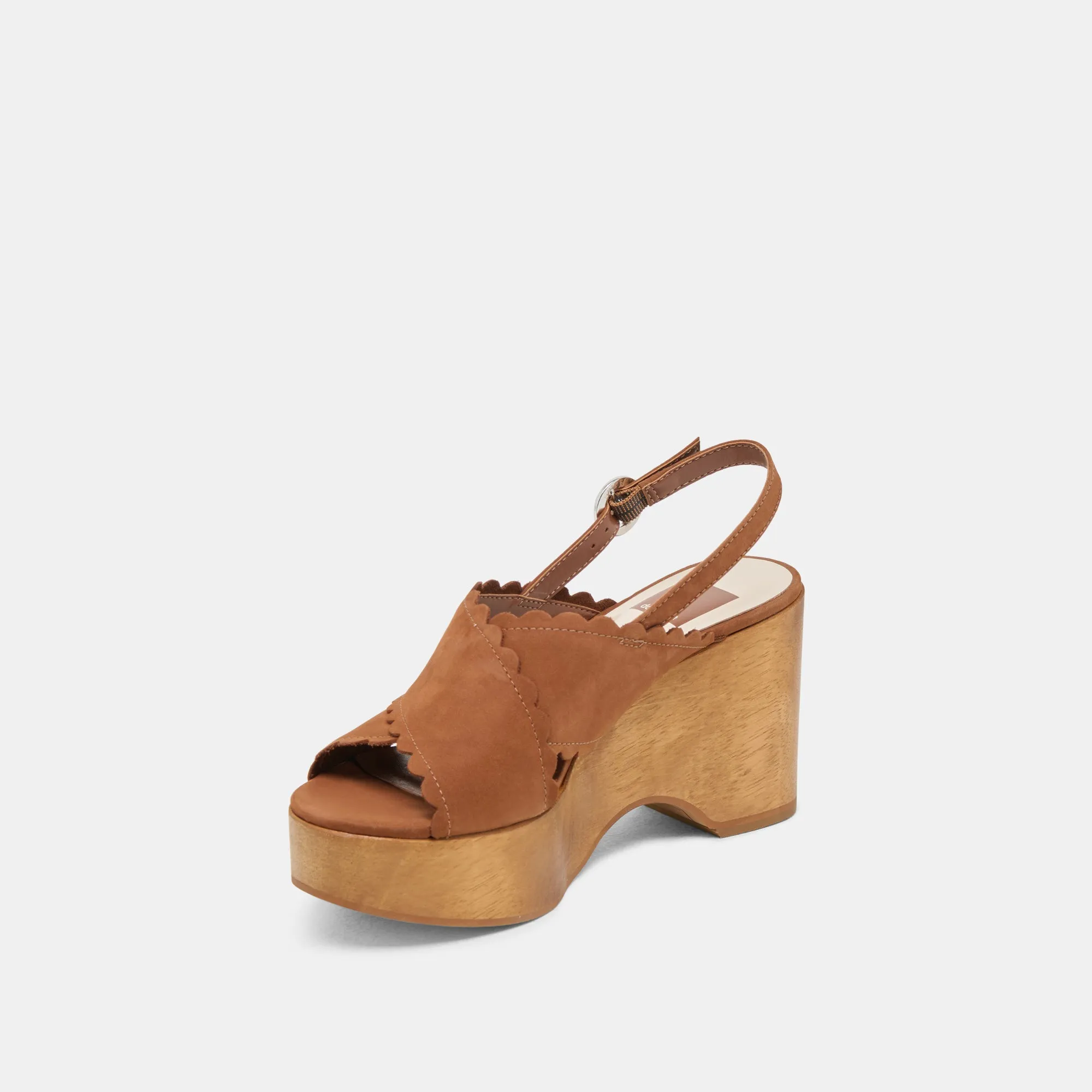 DILION WEDGES DARK SADDLE NUBUCK