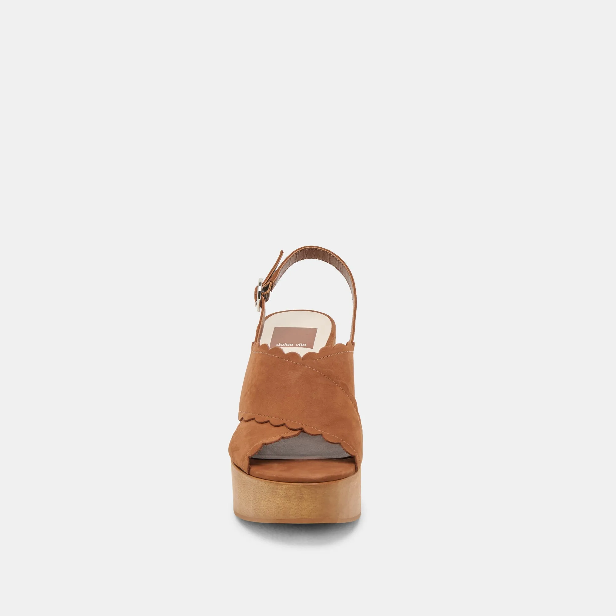 DILION WEDGES DARK SADDLE NUBUCK