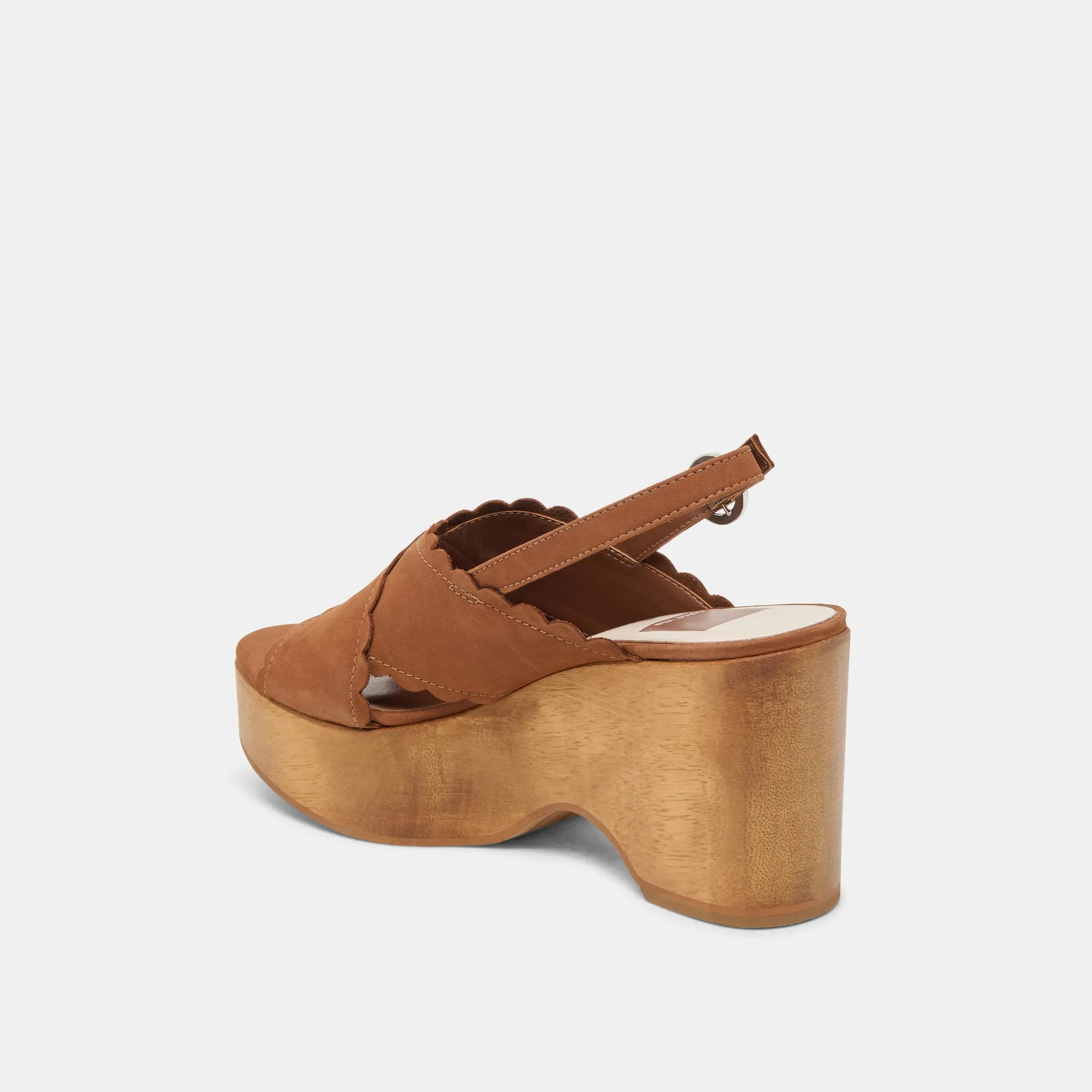 DILION WEDGES DARK SADDLE NUBUCK