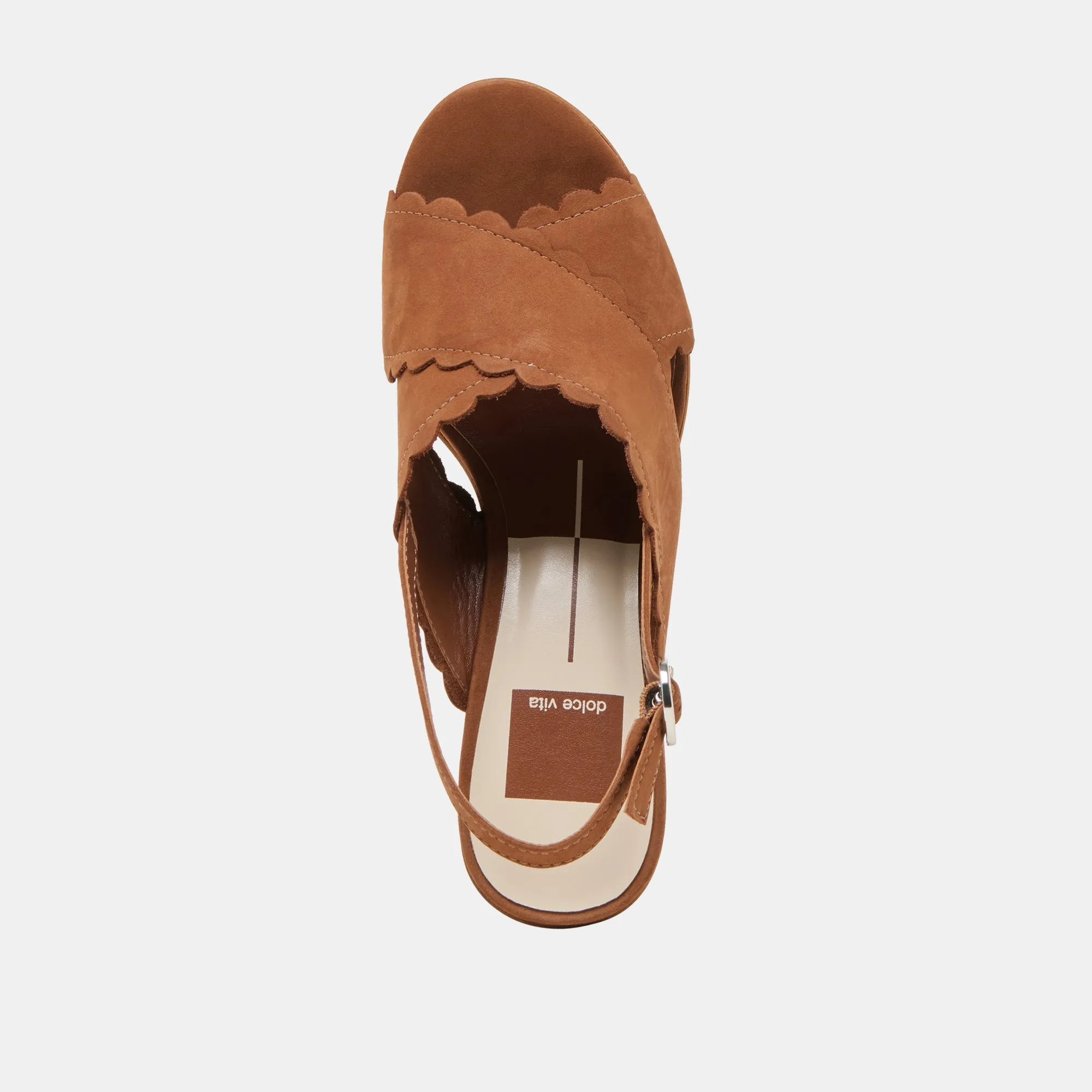 DILION WEDGES DARK SADDLE NUBUCK