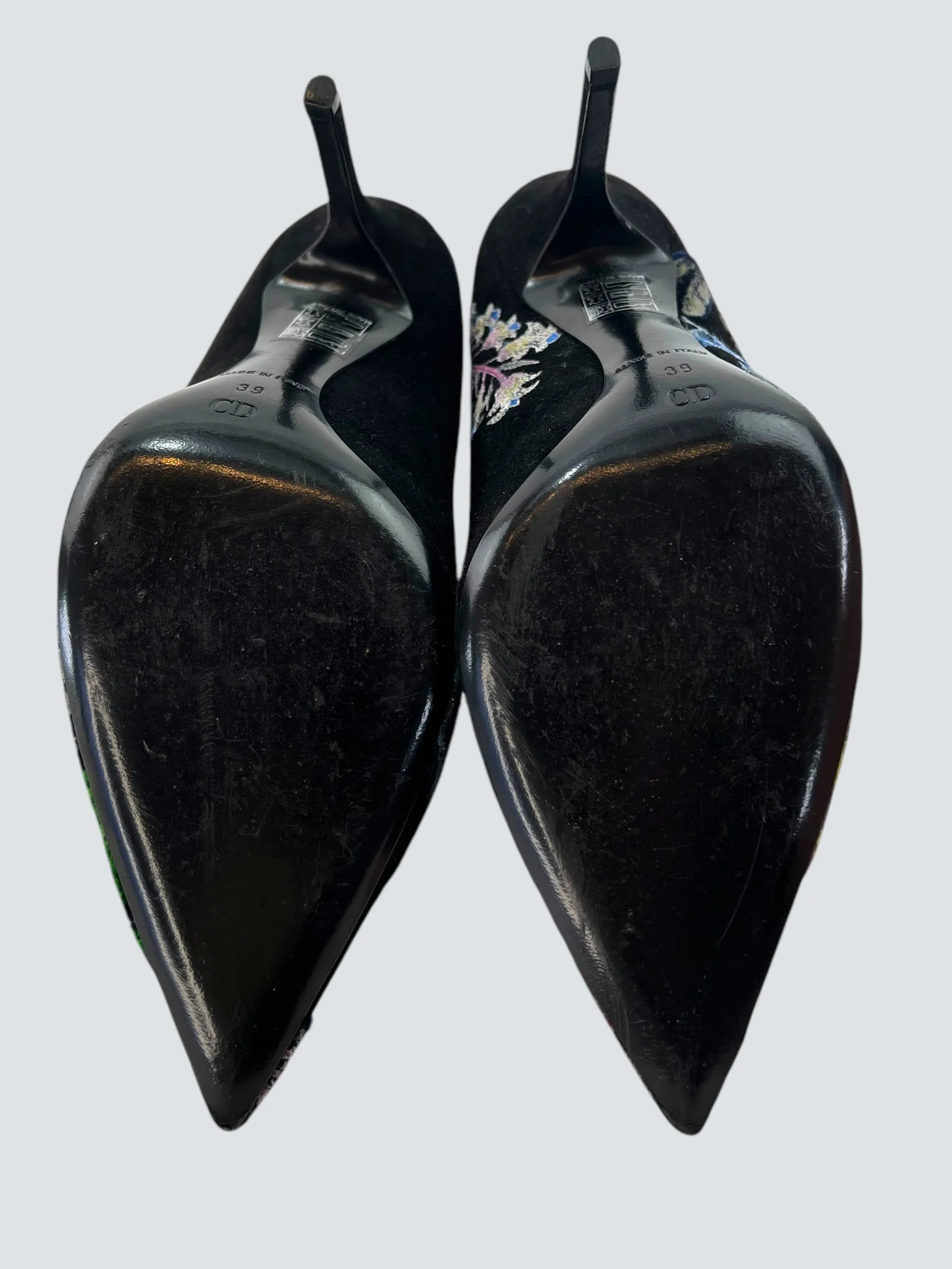 Dior Size UK 6 Black Floral Shoes