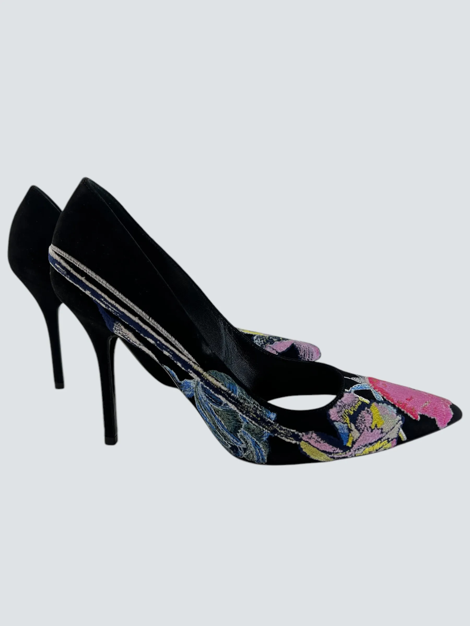 Dior Size UK 6 Black Floral Shoes