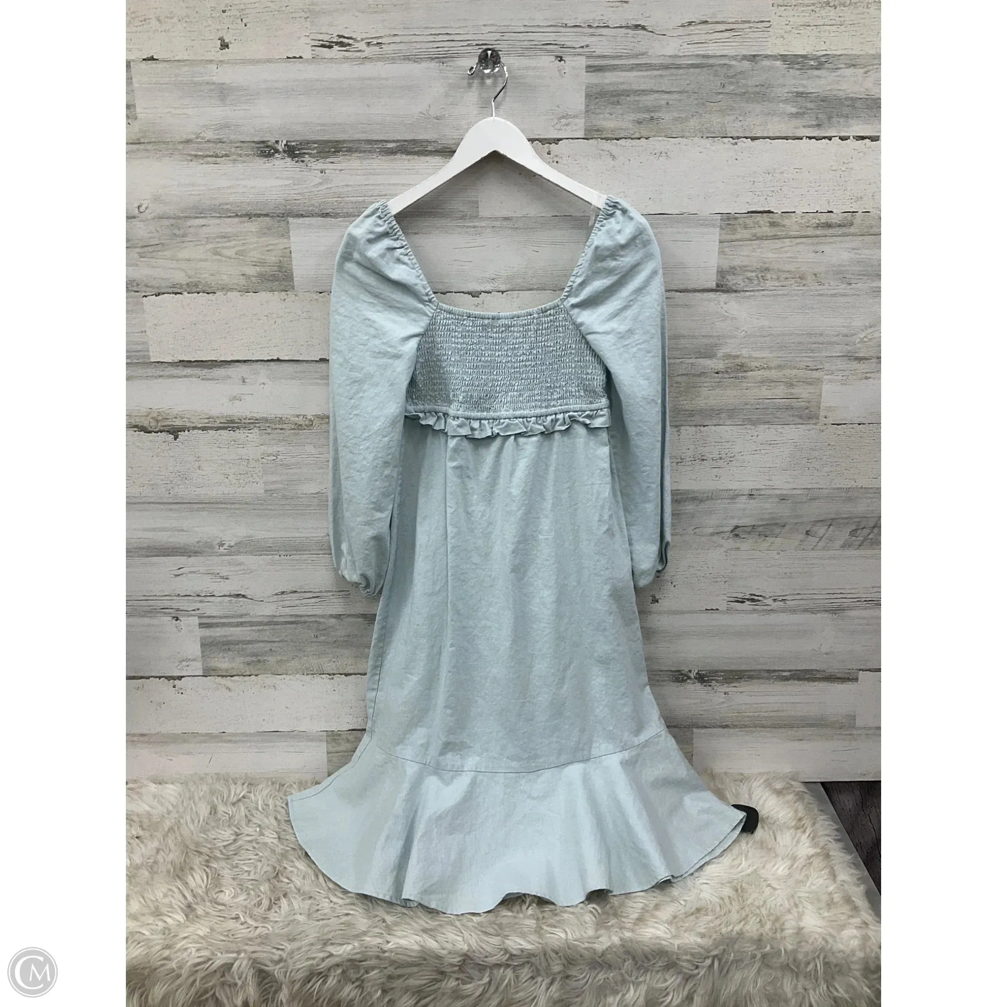 Dress Casual Midi By 7 For All Mankind In Blue, Size: S