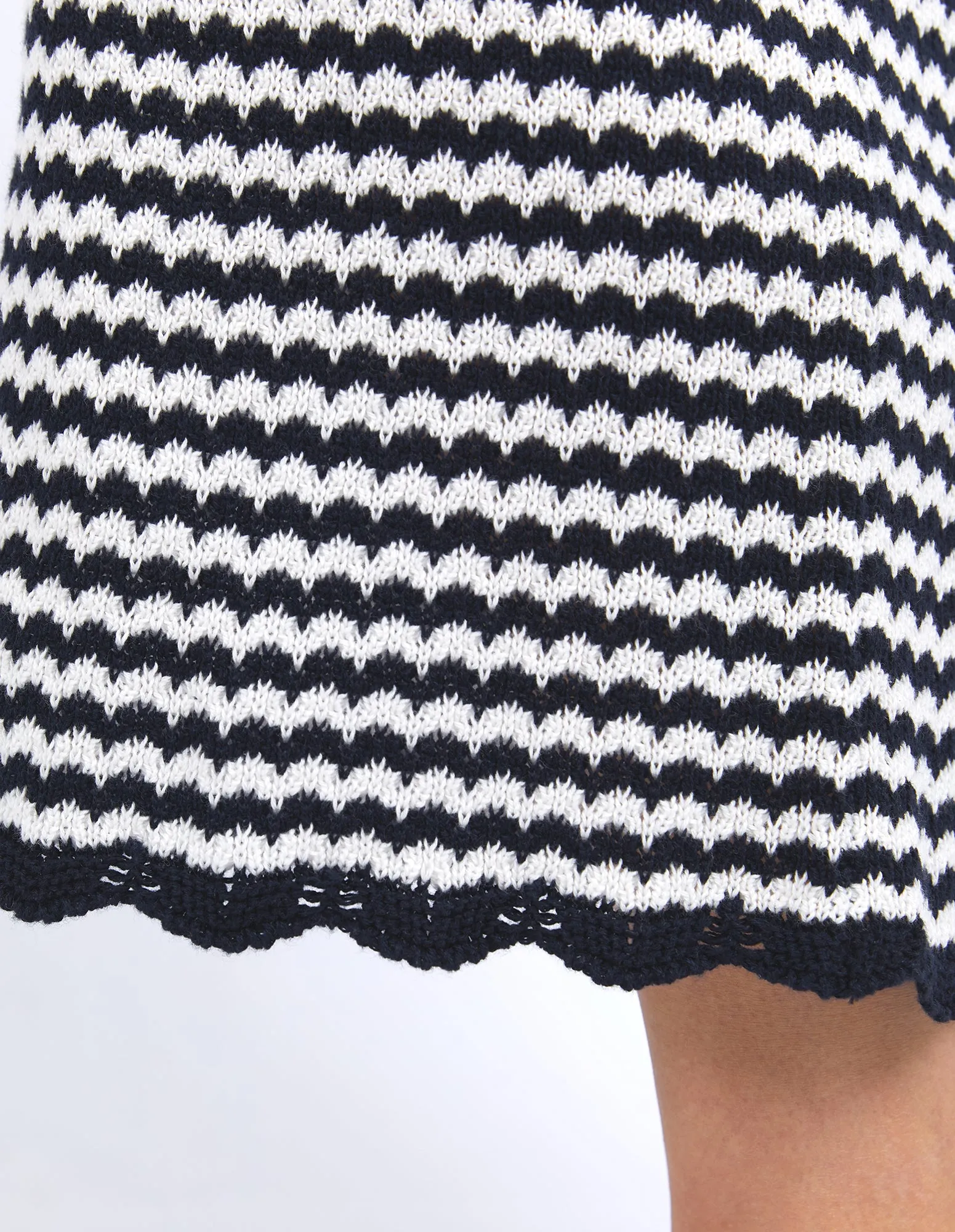 Elm Rosie Stripe Skirt Navy/White