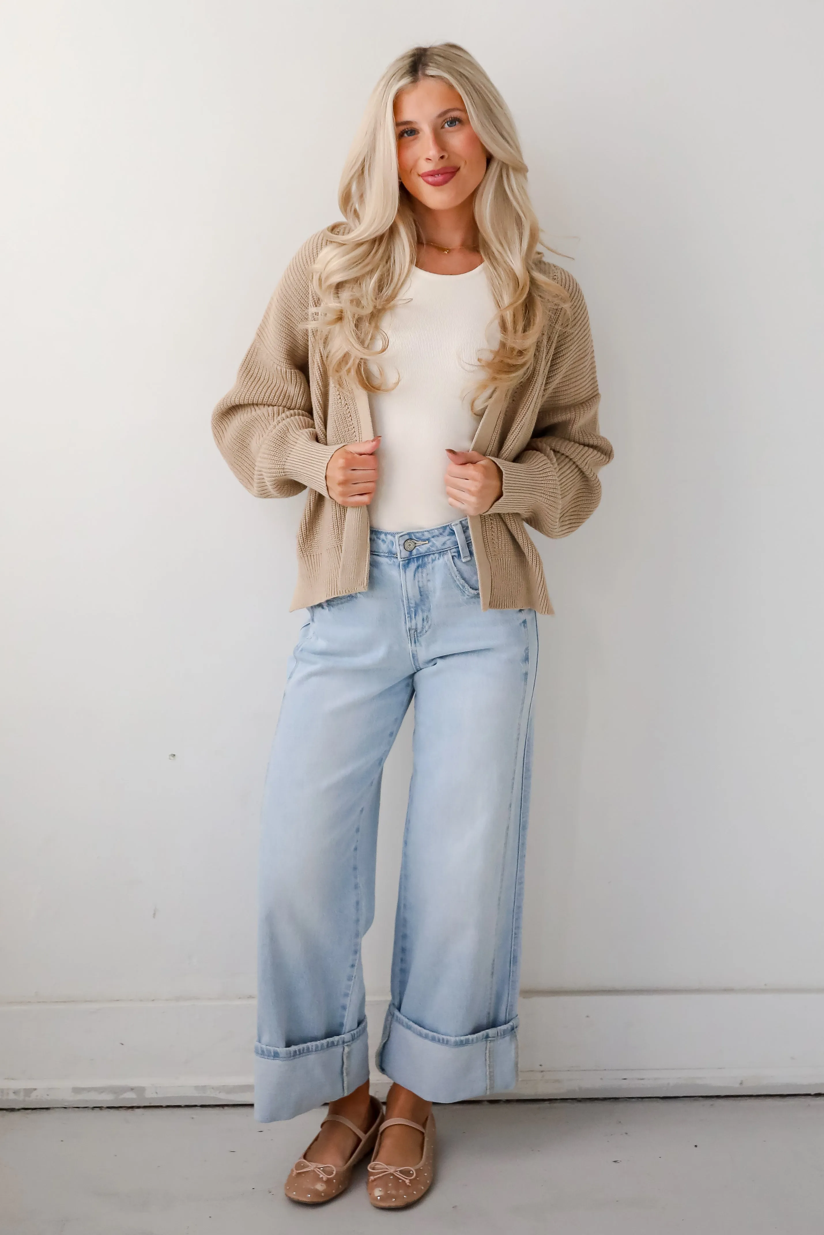 FINAL SALE - Completely Cozy Beige Sweater Cardigan