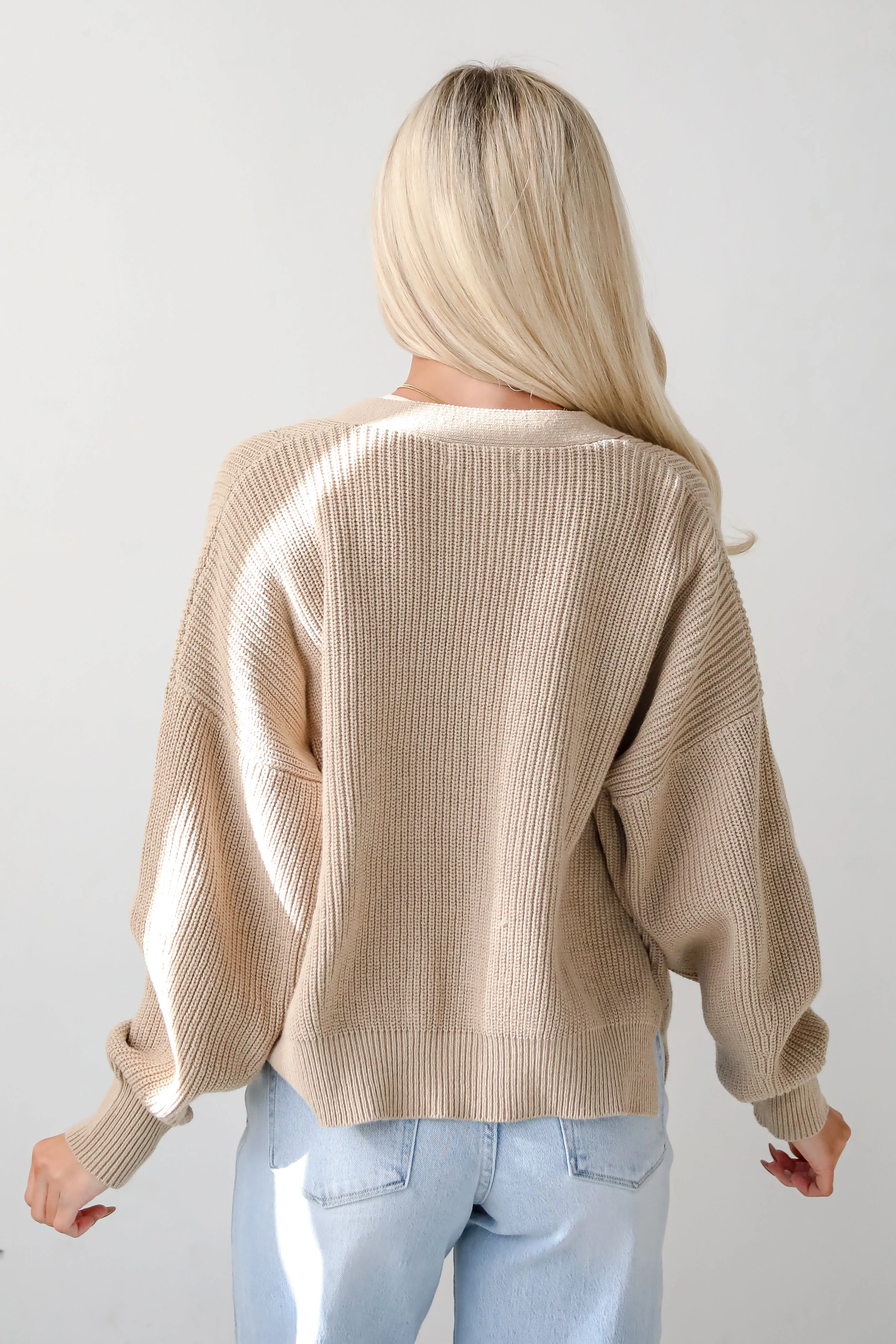 FINAL SALE - Completely Cozy Beige Sweater Cardigan