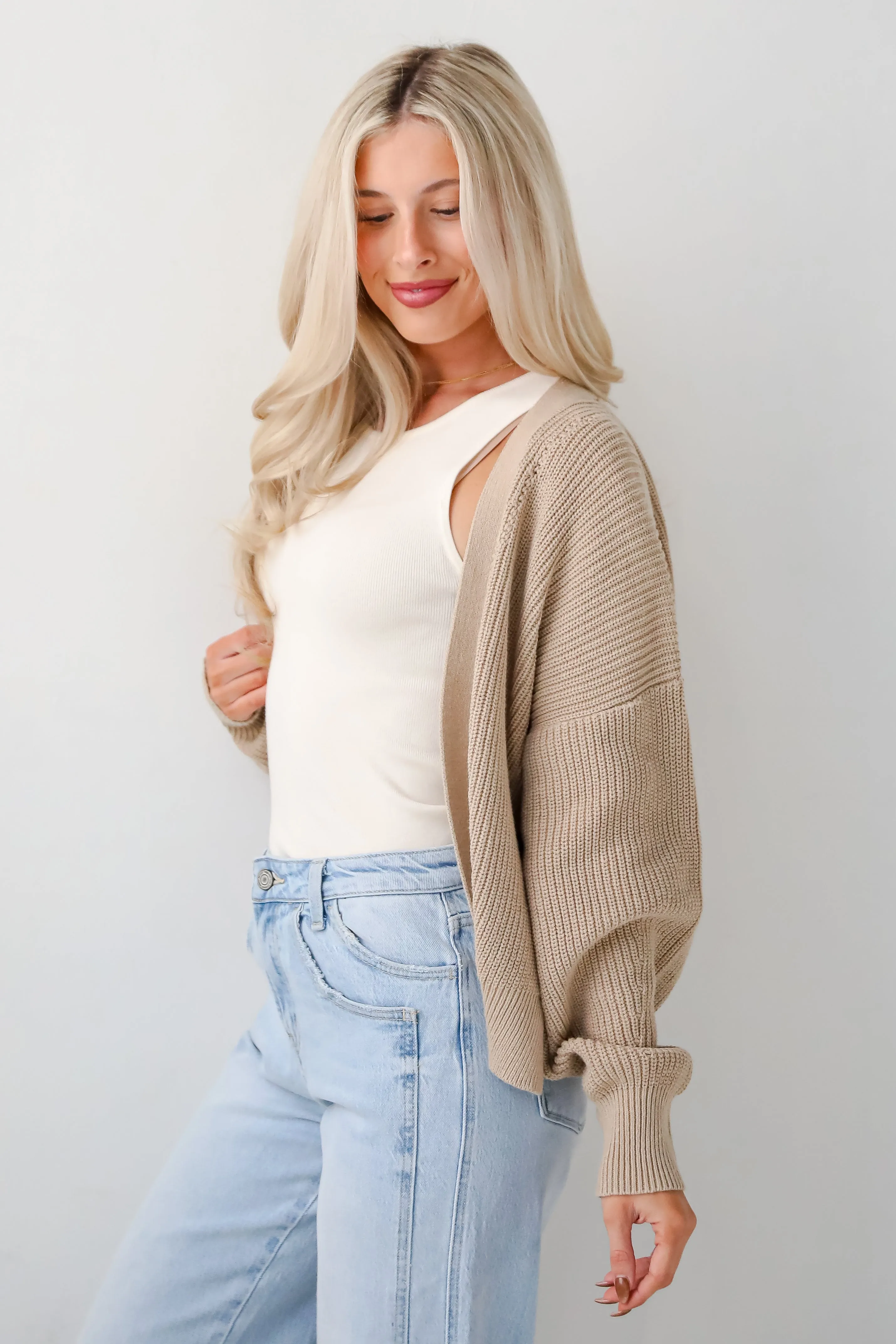 FINAL SALE - Completely Cozy Beige Sweater Cardigan
